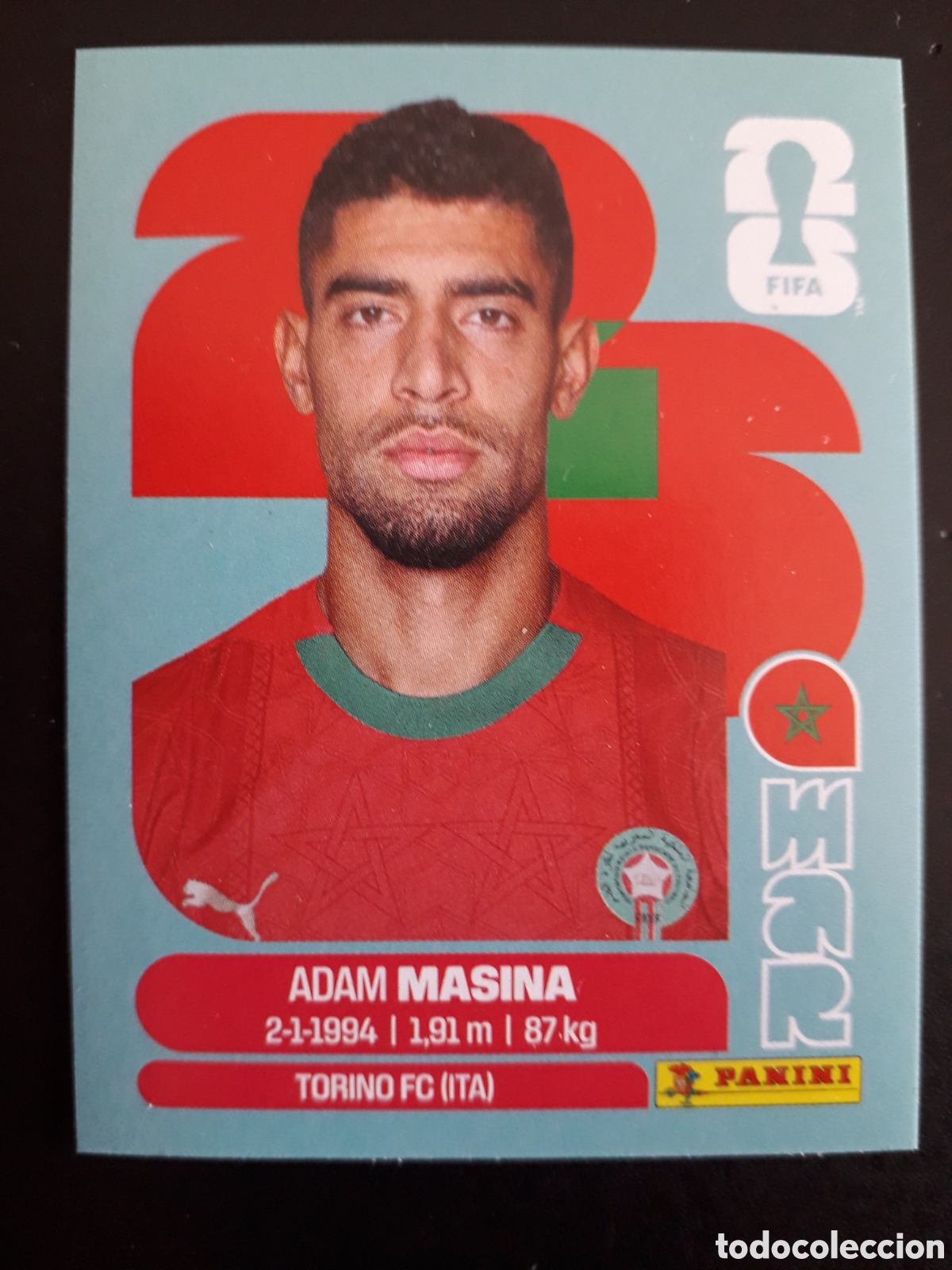 Cromos de F&uacute;tbol: MASINA MARRUECOS MAR 9 MUNDIAL F&Uacute;TBOL 2026 FIFA WORLD CUP PANINI SIN PEGAR PEDIDO M&Iacute;NIMO 3&euro;