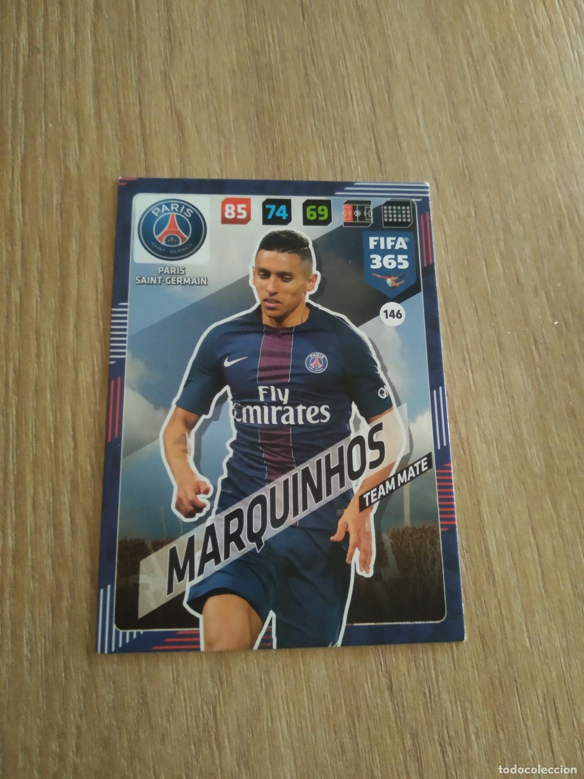 Cromos de F&uacute;tbol: 146 marquinhos PARIS SAINT GERMAIN PSG CROMO FUTBOL PANINI ADRENALYN 17-18 FIFA 365 2017-2018
