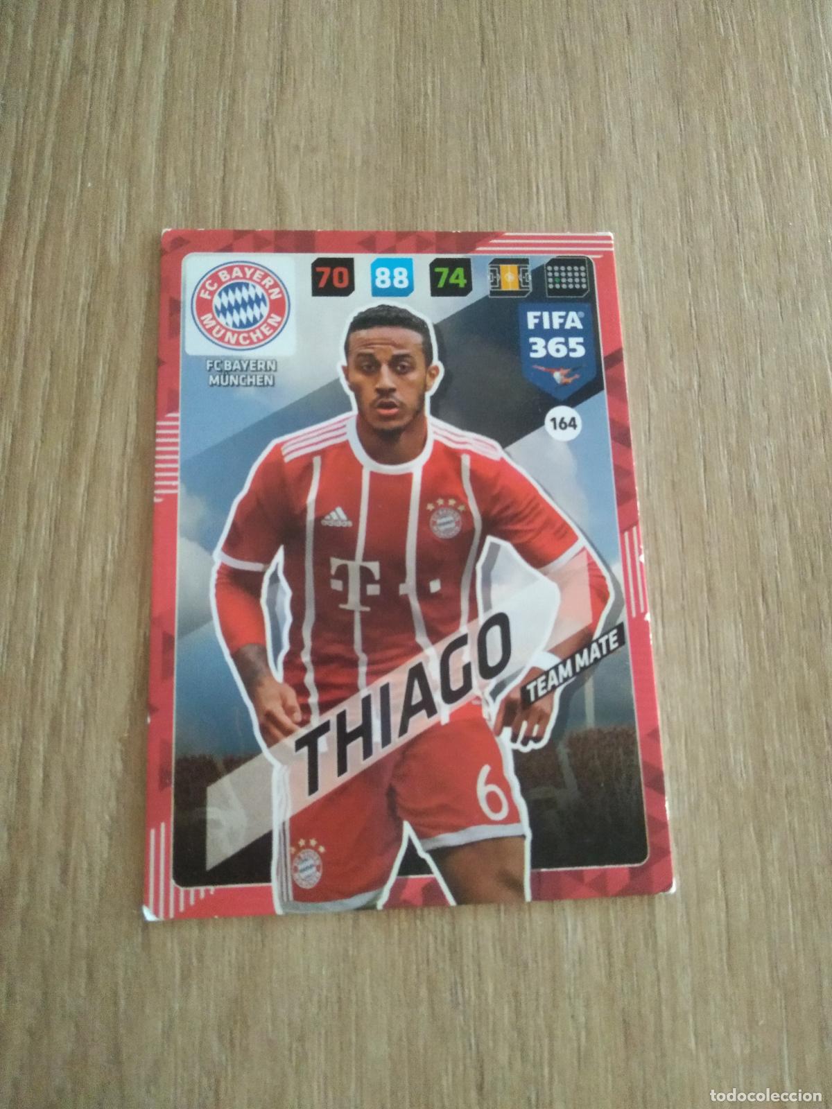 Cromos de F&uacute;tbol: 164 THIAGO ALCANTARA BAYERN MUNICH CROMO FUTBOL PANINI ADRENALYN 17-18 FIFA 365 2017-2018