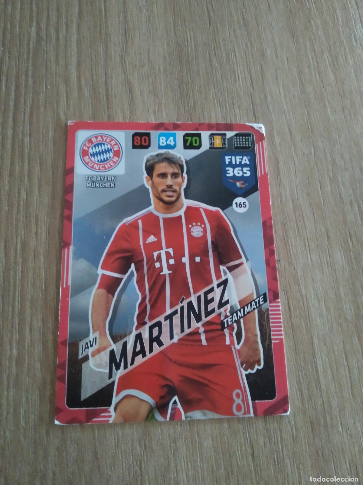 Cromos de F&uacute;tbol: 165 JAVI MARTINEZ BAYERN MUNICH CROMO FUTBOL PANINI ADRENALYN 17-18 FIFA 365 2017-2018