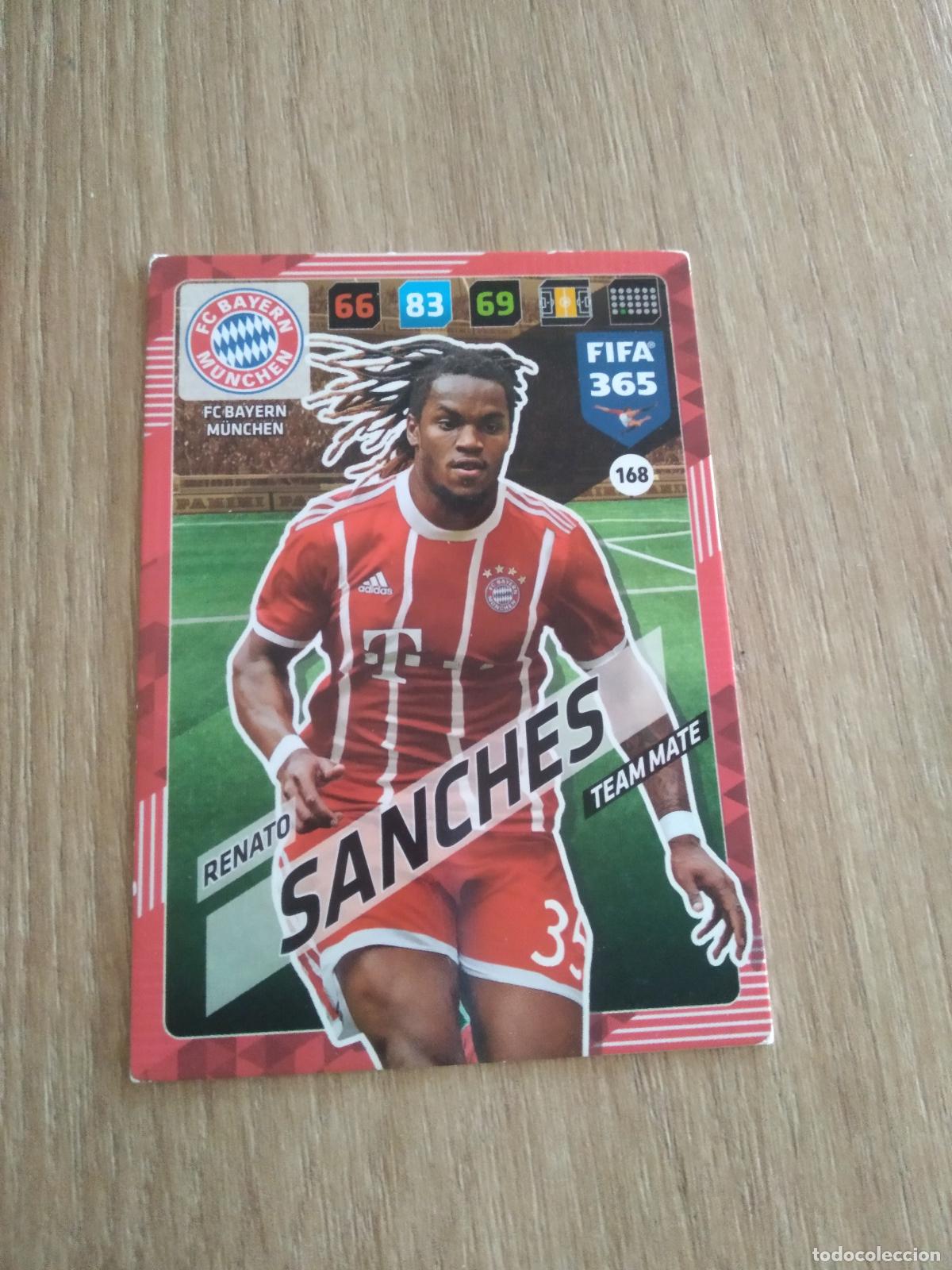 Cromos de F&uacute;tbol: 168 RENATO SANCHES BAYERN MUNICH CROMO FUTBOL PANINI ADRENALYN 17-18 FIFA 365 2017-2018