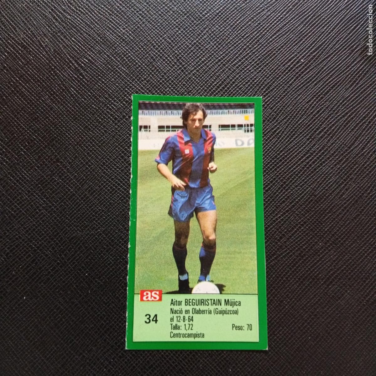 Cromos de F&uacute;tbol: 34 BEGUIRISTAIN BARCELONA AS 1988 1989 CROMO FUTBOL LIGA 88 89 - SIN PEGAR - A103 PG109