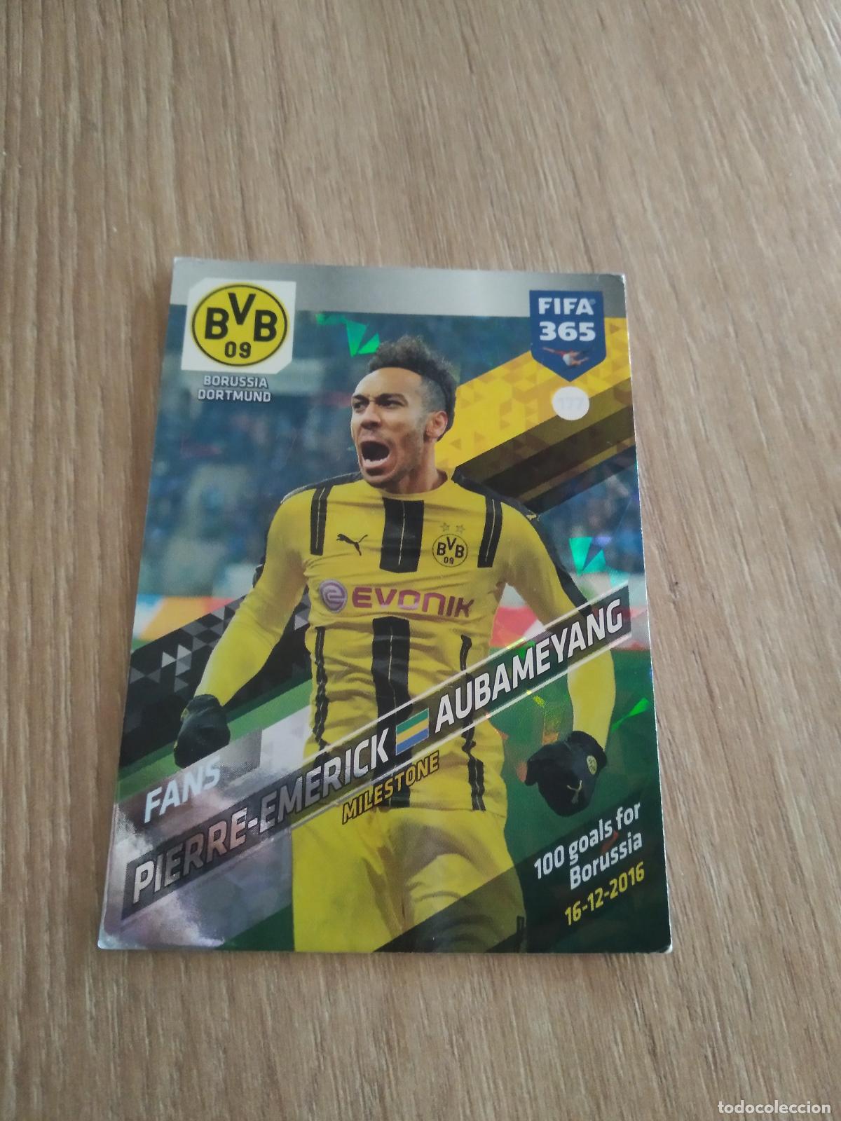 Cromos de F&uacute;tbol: 177 AUBAMEYANG BORUSSIA DORTMUND CROMO FUTBOL PANINI ADRENALYN 17-18 FIFA 365 2017-2018