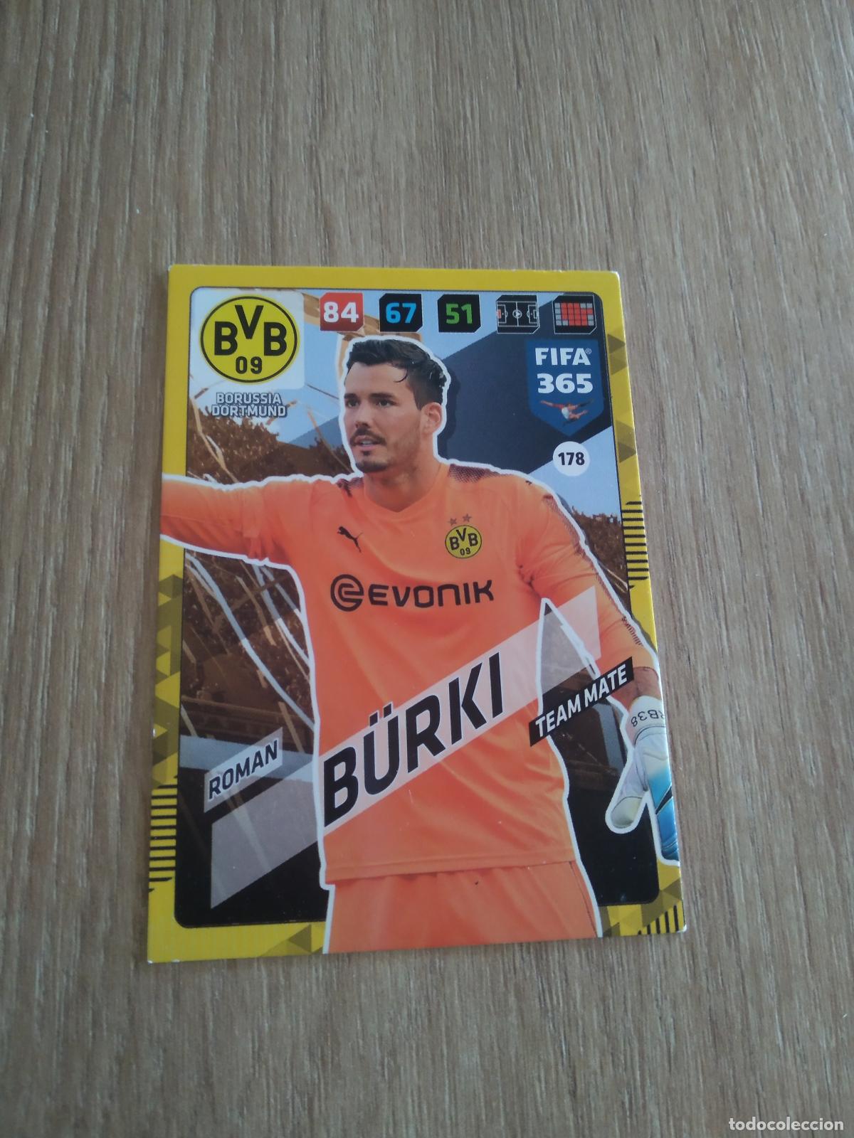 Cromos de F&uacute;tbol: 178 BURKI BORUSSIA DORTMUND CROMO FUTBOL PANINI ADRENALYN 17-18 FIFA 365 2017-2018