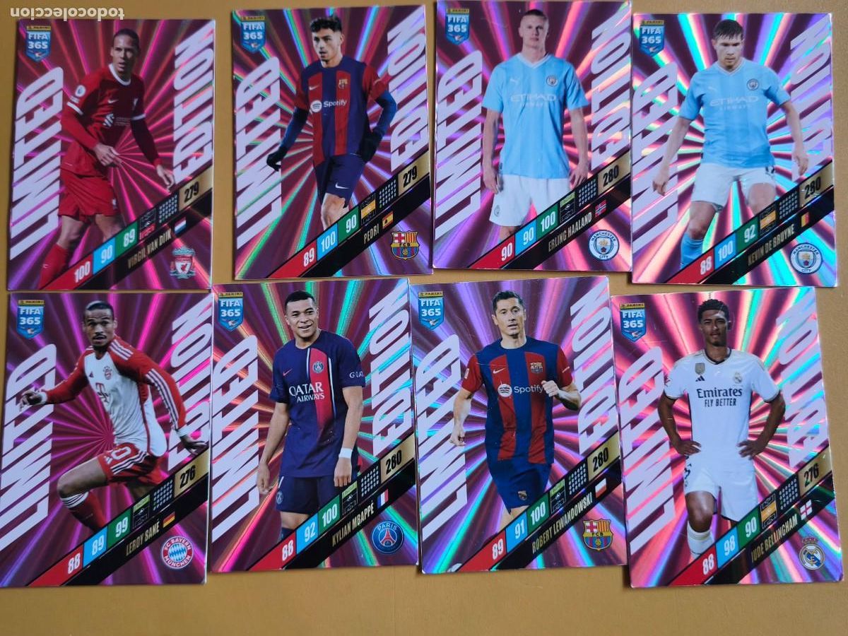 Cromos de F&uacute;tbol: fifa 2024 adrenalyn. edicion limitada mbappe pedri haaland lewandowski bellingham