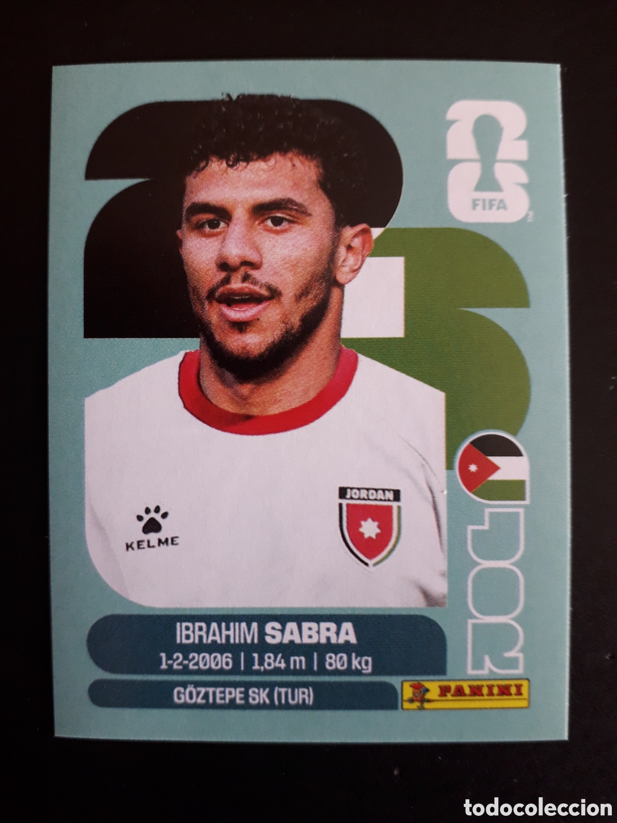 Cromos de F&uacute;tbol: SABRA JORDANIA JOR 20 MUNDIAL F&Uacute;TBOL 2026 FIFA WORLD CUP PANINI SIN PEGAR PEDIDO M&Iacute;NIMO 3&euro;.