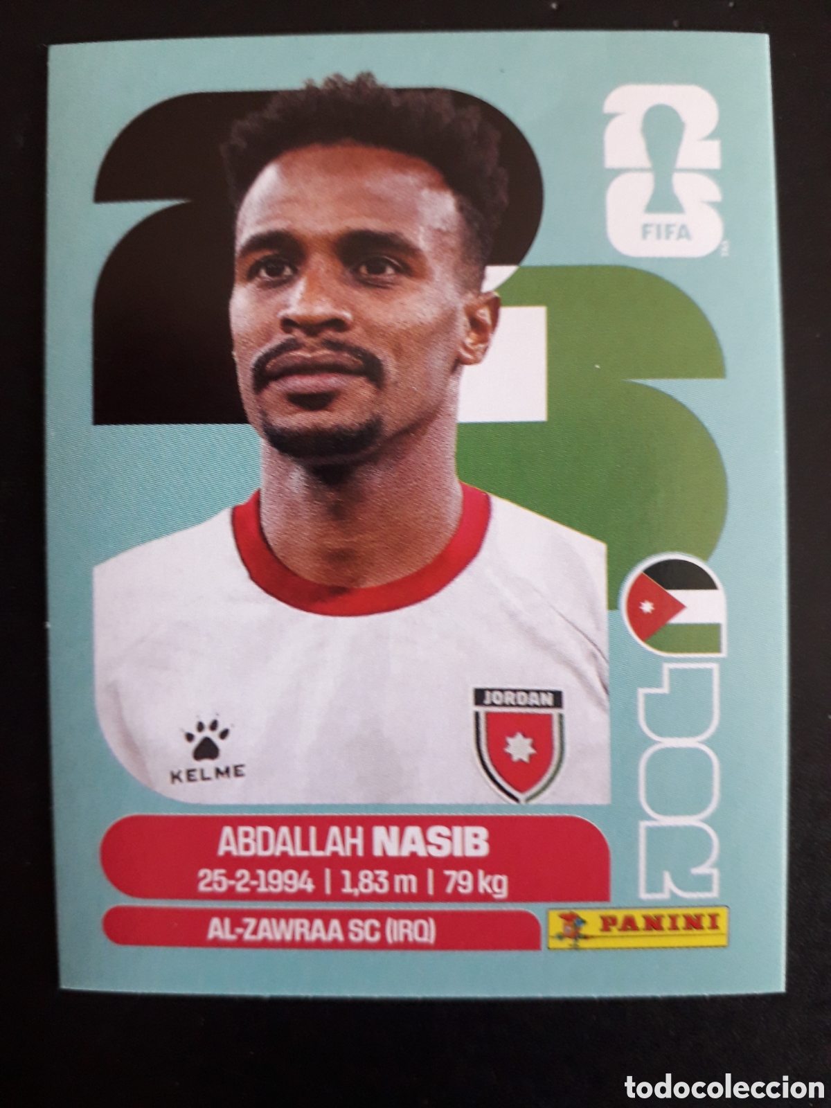 Figurine di Calcio: NASIB JORDANIA JOR 6 MUNDIAL F&Uacute;TBOL 2026 FIFA WORLD CUP PANINI SIN PEGAR PEDIDO M&Iacute;NIMO 3&euro;