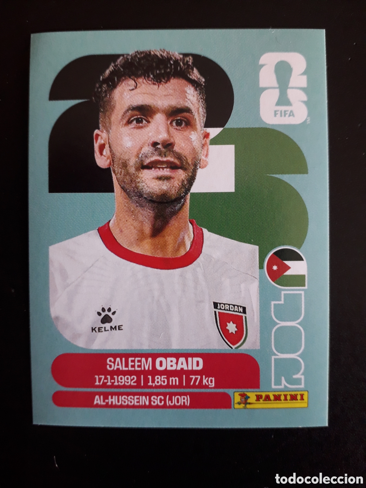 Cromos de F&uacute;tbol: OBAID JORDANIA JOR 7 MUNDIAL F&Uacute;TBOL 2026 FIFA WORLD CUP PANINI SIN PEGAR PEDIDO M&Iacute;NIMO 3&euro;