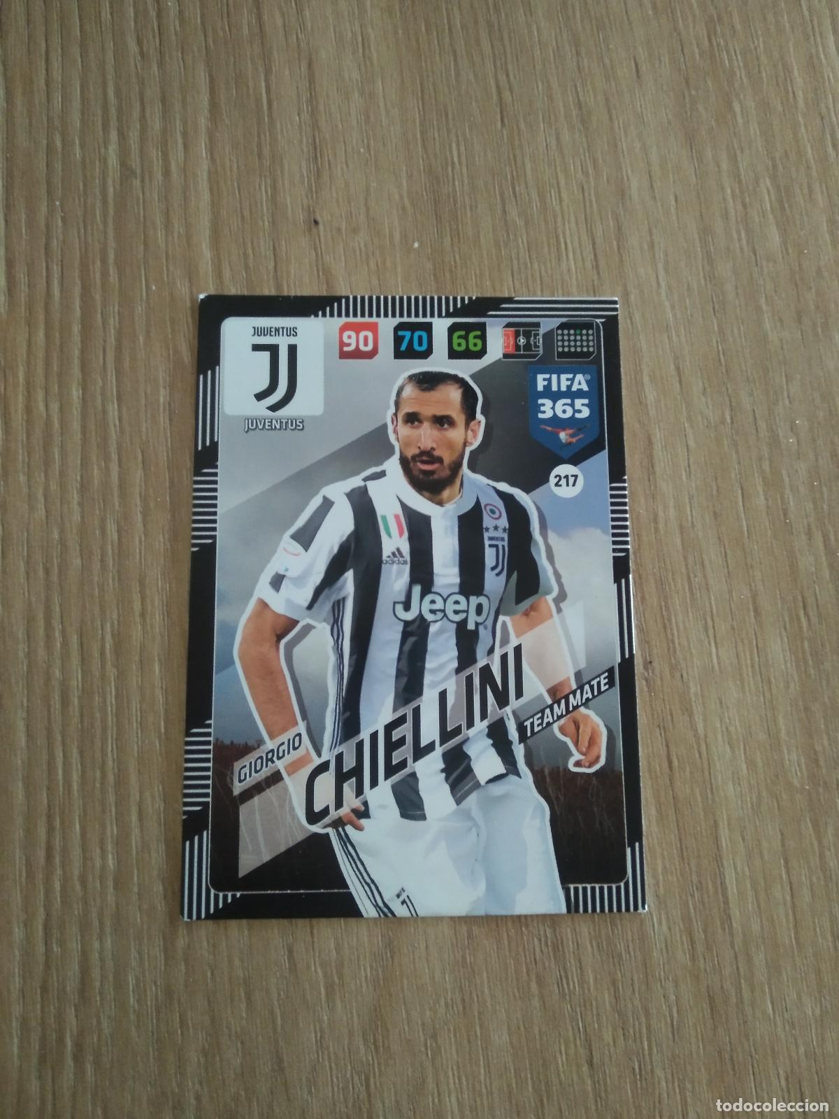 Cromos de F&uacute;tbol: 217 CHIELLINI JUVENTUS TURIN CROMO FUTBOL PANINI ADRENALYN 17-18 FIFA 365 2017-2018