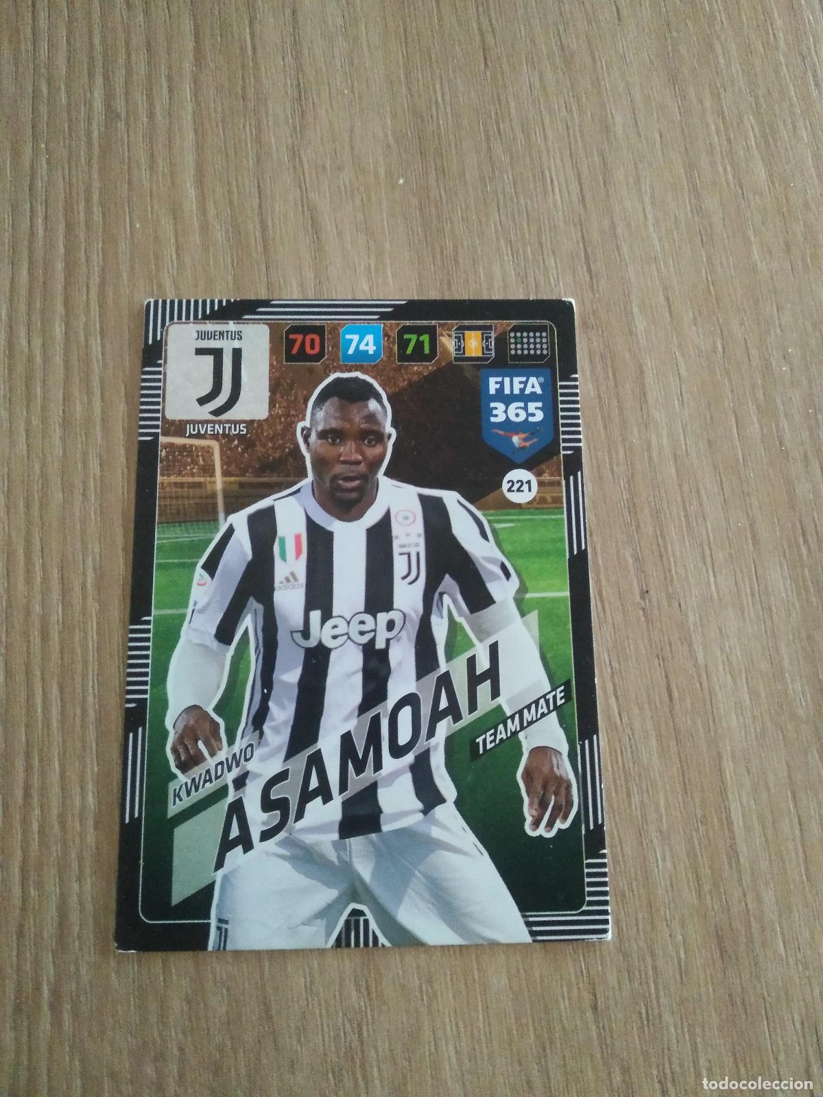 Fu&szlig;ball-Sticker: 221 ASAMOAH JUVENTUS TURIN CROMO FUTBOL PANINI ADRENALYN 17-18 FIFA 365 2017-2018