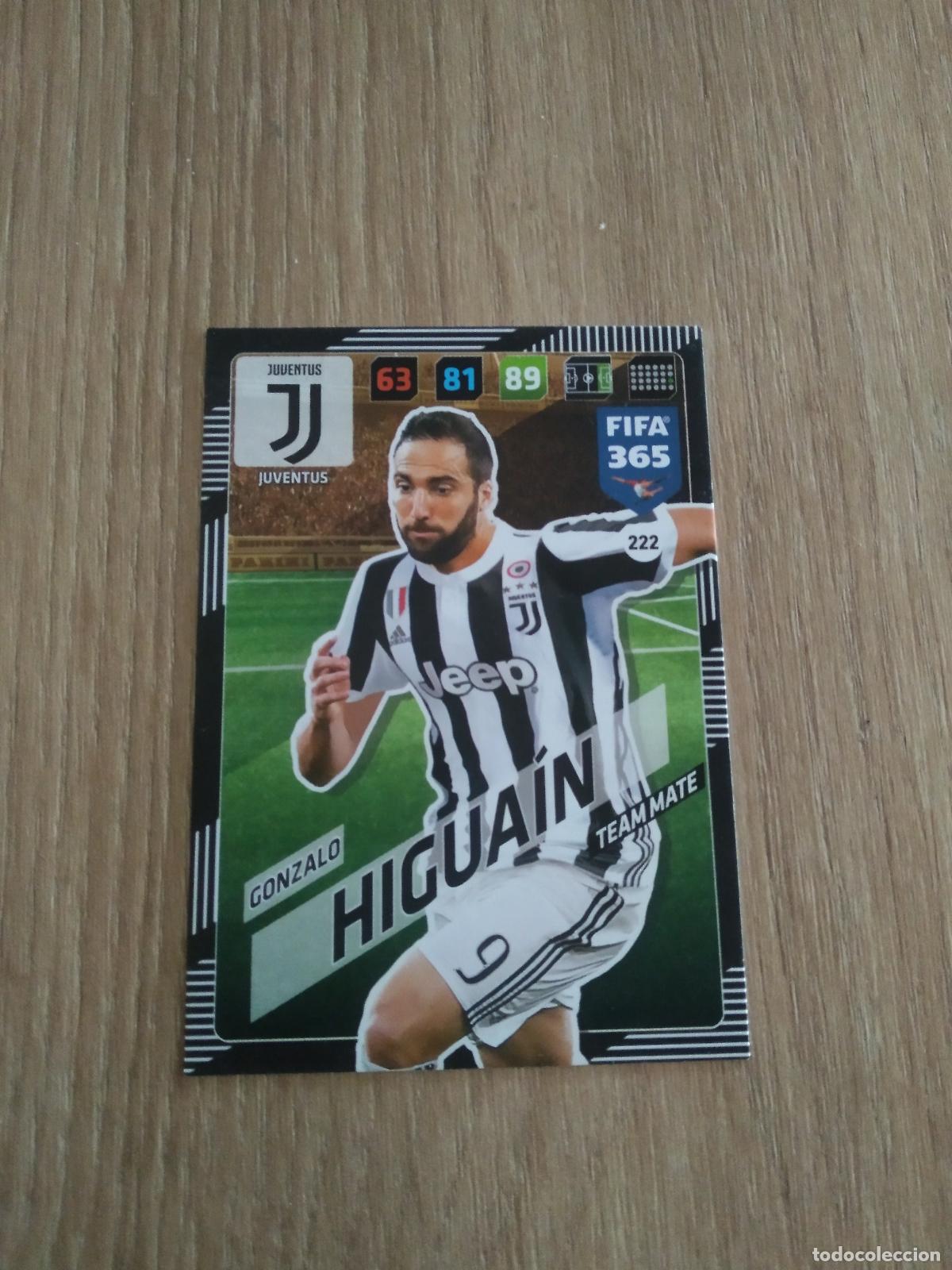 Fu&szlig;ball-Sticker: 222 HIGUAIN JUVENTUS TURIN CROMO FUTBOL PANINI ADRENALYN 17-18 FIFA 365 2017-2018
