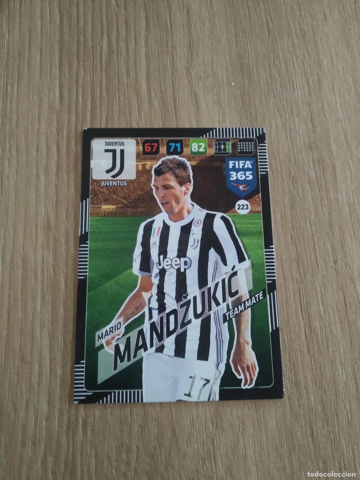 Fu&szlig;ball-Sticker: 223 MANDZUKIC JUVENTUS TURIN CROMO FUTBOL PANINI ADRENALYN 17-18 FIFA 365 2017-2018