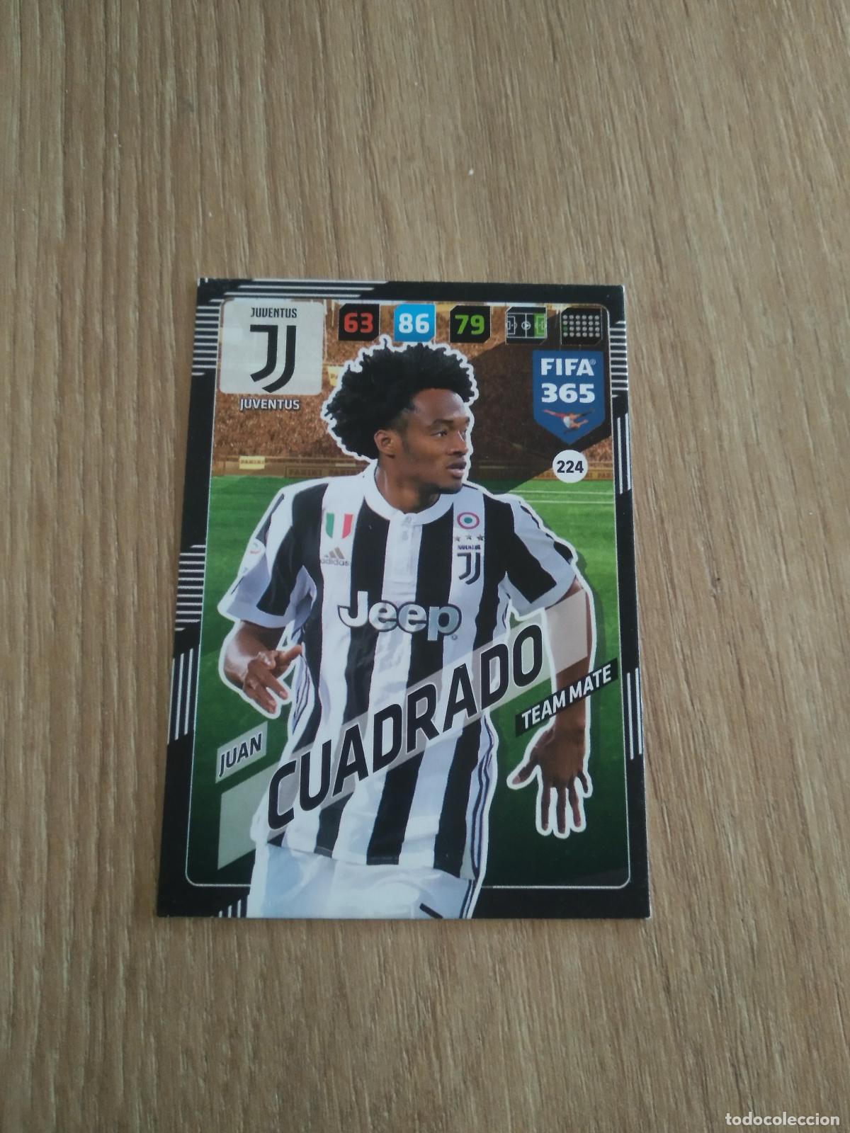 Fu&szlig;ball-Sticker: 224 CUADRADO JUVENTUS TURIN CROMO FUTBOL PANINI ADRENALYN 17-18 FIFA 365 2017-2018