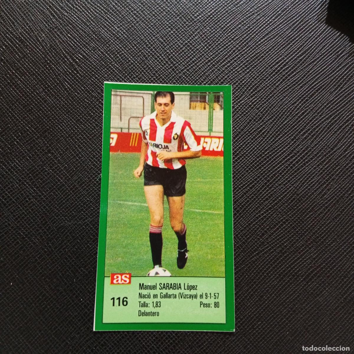 Fu&szlig;ball-Sticker: 116 SARABIA LOGRO&Ntilde;ES AS 1988 1989 CROMO FUTBOL LIGA 88 89 - SIN PEGAR - A103 PG208