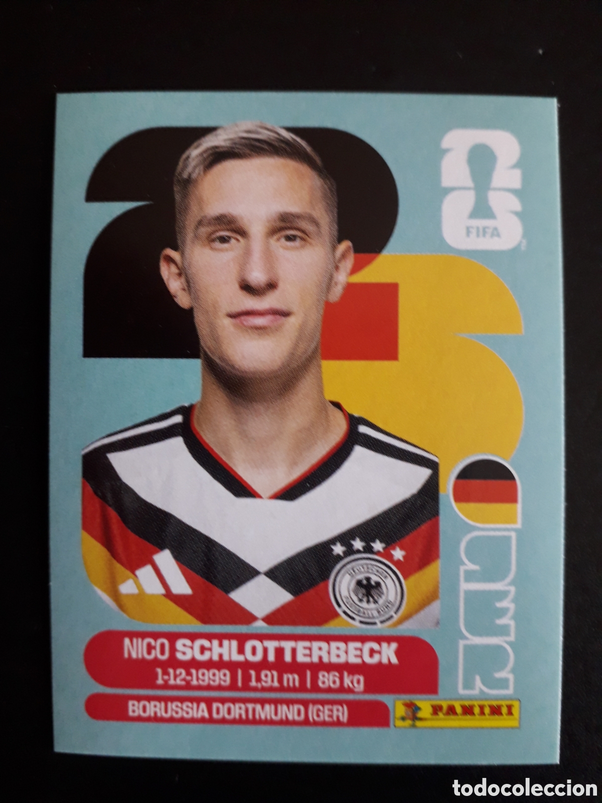 Cromos de F&uacute;tbol: SCHLOTTERBECK ALEMANIA GER 5 MUNDIAL F&Uacute;TBOL 2026 FIFA WORLD CUP PANINI SIN PEGAR PEDIDO M&Iacute;NIMO 3&euro;
