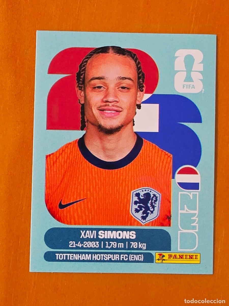 Cromos de F&uacute;tbol: NED 15 Xavi Simons, Pa&iacute;ses Bajos Holanda, Panini FIFA World Cup Mundial 2026 Sticker