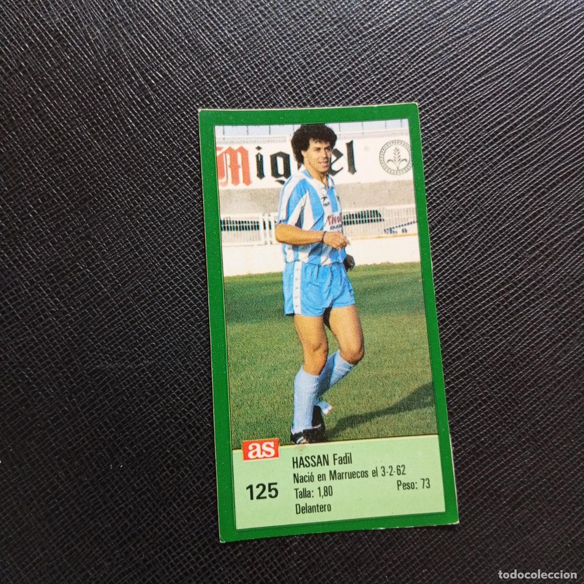 Cromos de F&uacute;tbol: 125 HASSAN MALAGA AS 1988 1989 CROMO FUTBOL LIGA 88 89 - SIN PEGAR - A103 PG217