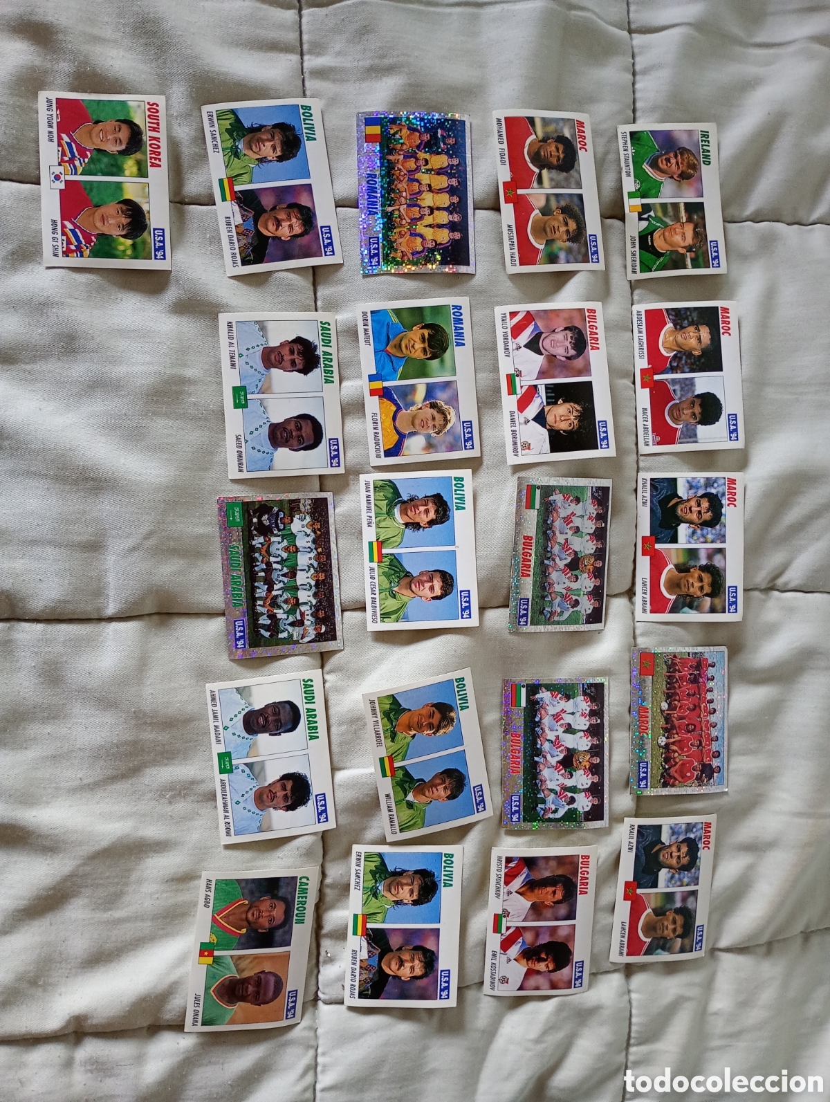 Cromos de F&uacute;tbol: Cromos Usa 94 service line