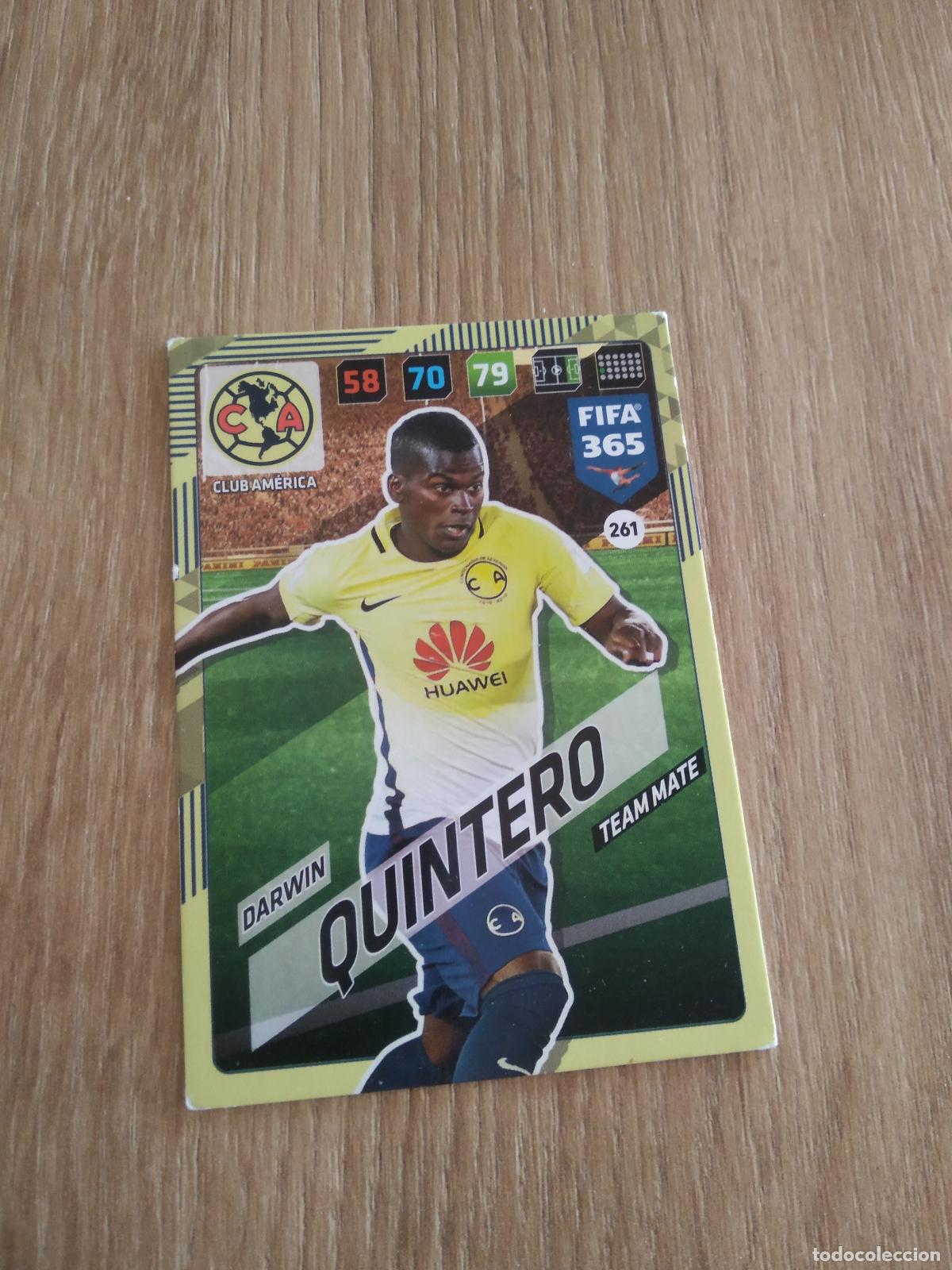 Cromos de F&uacute;tbol: 261 DARWIN QUINTERO CLUB AMERICA CROMO FUTBOL PANINI ADRENALYN 17-18 FIFA 365 2017-2018