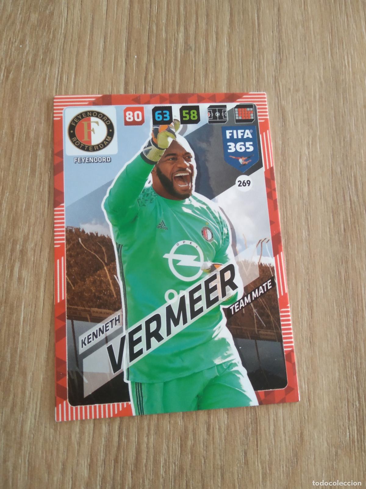 Cromos de F&uacute;tbol: 269 KENNETH VERMEER FEYENOORD CROMO FUTBOL PANINI ADRENALYN 17-18 FIFA 365 2017-2018