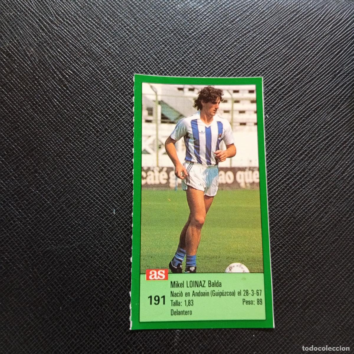 Cromos de F&uacute;tbol: 191 LOINAZ REAL SOCIEDAD AS 1988 1989 CROMO FUTBOL LIGA 88 89 - SIN PEGAR - A103 PG280