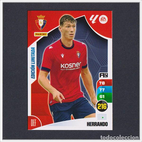 Cromos de F&uacute;tbol: ADRENALYN XL 2024 2025 24 25 PANINI HERRANDO EDICI&Oacute;N LIMITADA OSASUNA COLECCI&Oacute;N LIGA ALBUM