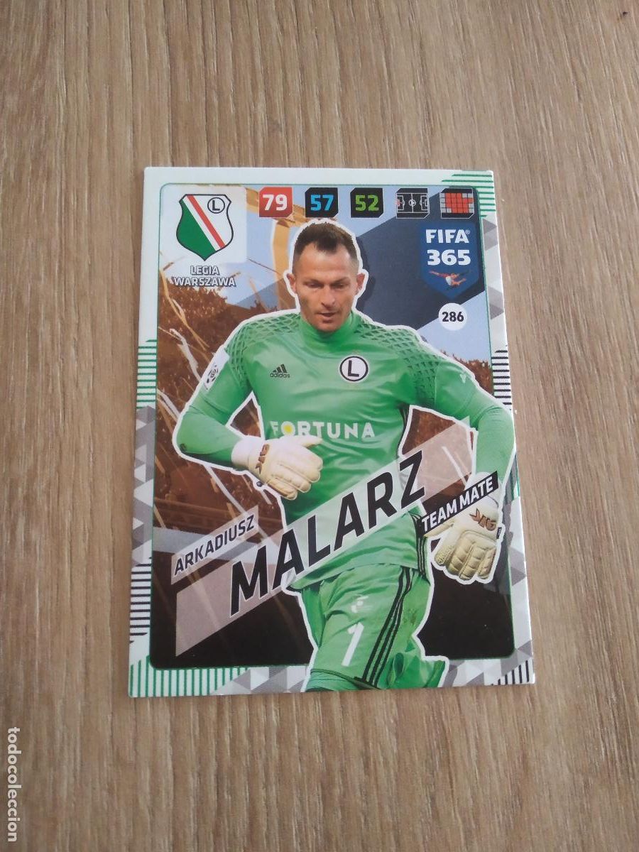 Cromos de F&uacute;tbol: 286 ARKADIUSZ MALARZ LEGIA WARSZAWA CROMO FUTBOL PANINI ADRENALYN 17-18 FIFA 365 2017-2018