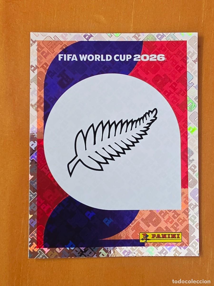 Cromos de F&uacute;tbol: NZL 1 Escudo logo emblema Nueva Zelanda, Panini FIFA World Cup Mundial 2026 Sticker