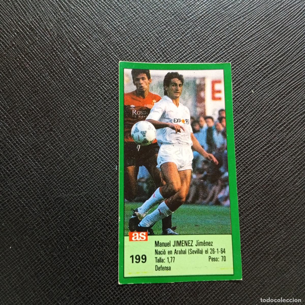 Cromos de F&uacute;tbol: 199 JIMENEZ SEVILLA AS 1988 1989 CROMO FUTBOL LIGA 88 89 - SIN PEGAR - A103 PG289