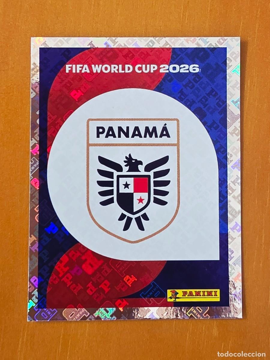 Cromos de F&uacute;tbol: PAN 1 Escudo logo emblema Panam&aacute;, Panini FIFA World Cup Mundial 2026 Sticker