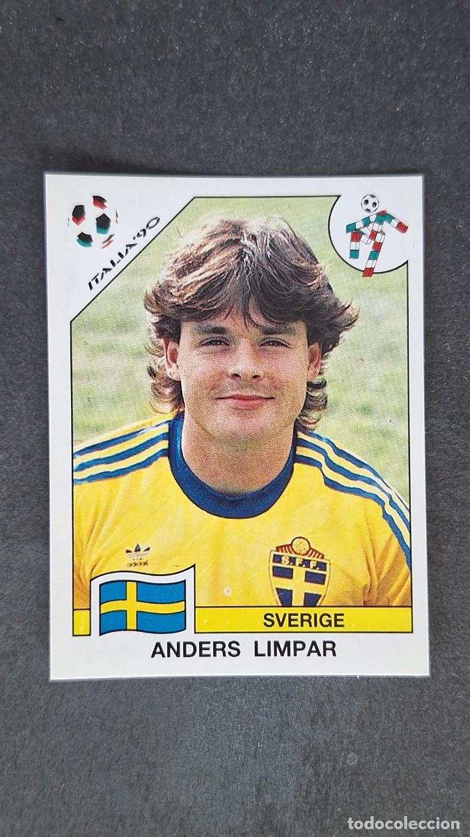 Cromos de F&uacute;tbol: L3 ANDERS LIMPAR SELECCION SUECIA 242 MUNDIAL ITALIA 90 1990 PANINI NUNCA PEGADO SIN PEGAR