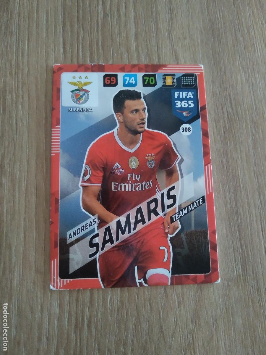 Figurine di Calcio: 308 ANDREAS SAMARIS BENFICA CROMO FUTBOL PANINI ADRENALYN 17-18 FIFA 365 2017-2018