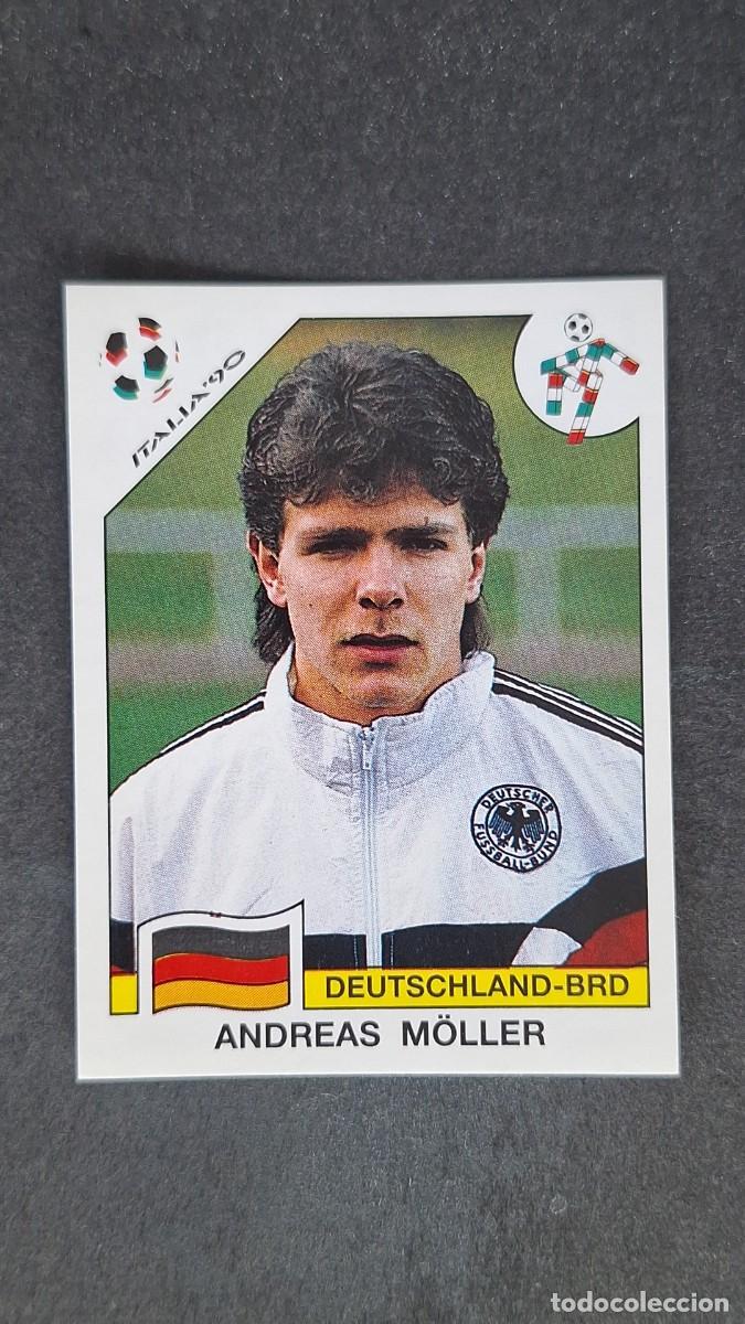 Cromos de F&uacute;tbol: L3 ANDREAS M&Ouml;LLER SELECCION ALEMANIA 258 MUNDIAL ITALIA 90 1990 PANINI NUNCA PEGADO SIN PEGAR