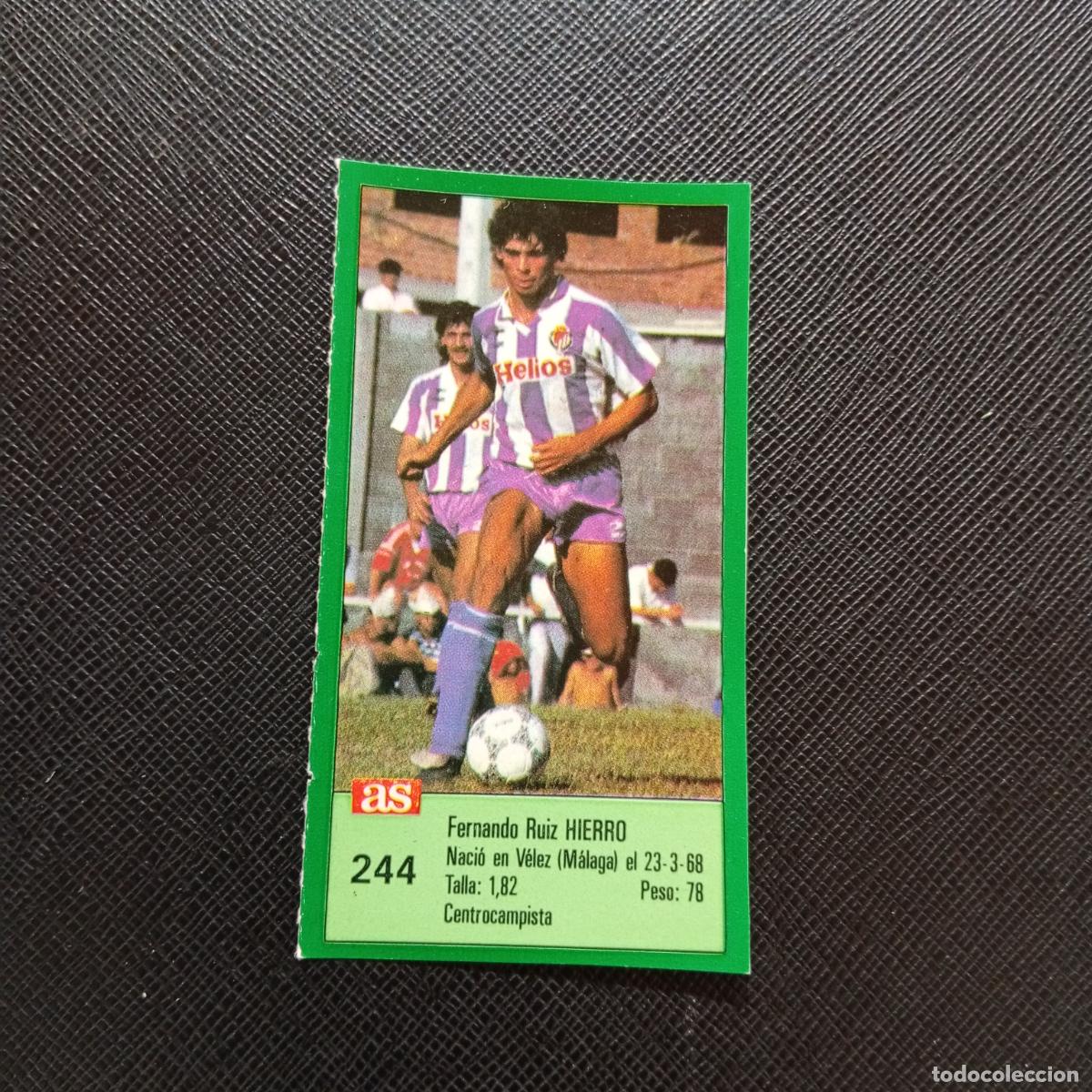 Cromos de F&uacute;tbol: 244 HIERRO VALLADOLID AS 1988 1989 CROMO FUTBOL LIGA 88 89 - SIN PEGAR - A103 PG334