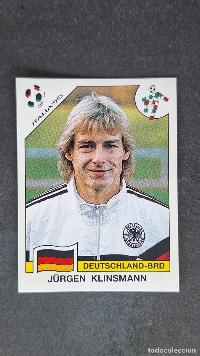 Cromos de F&uacute;tbol: L3 J&Uuml;RGEN KLINSMANN SELECCION ALEMANIA 265 MUNDIAL ITALIA 90 1990 PANINI NUNCA PEGADO SIN PEGAR