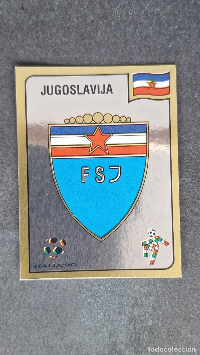 Cromos de F&uacute;tbol: L3 ESCUDO SELECCION YUGOSLAVIA 267 MUNDIAL ITALIA 90 1990 PANINI NUNCA PEGADO SIN PEGAR