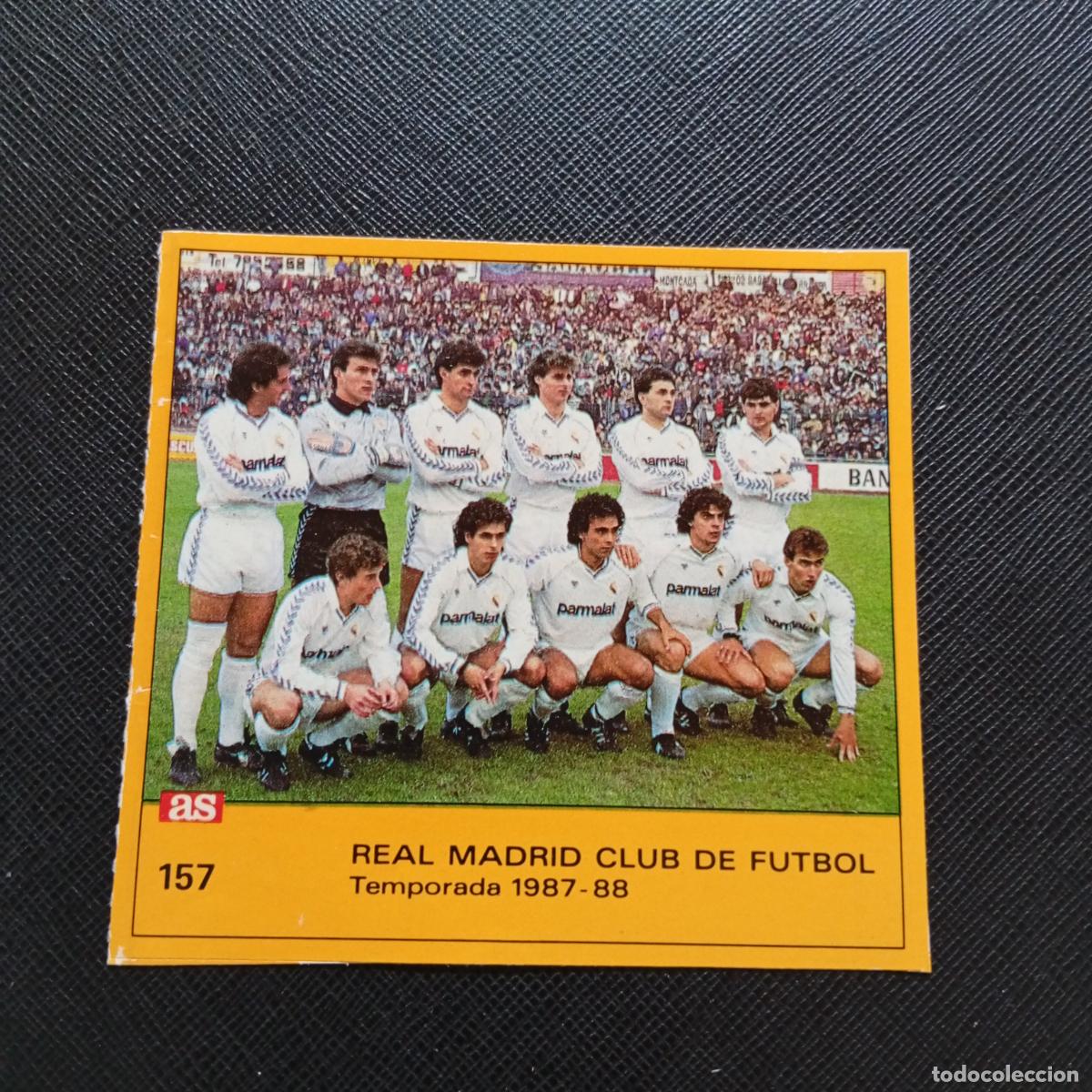 Cromos de F&uacute;tbol: 157 REAL MADRID ALINEACION AS 1987 1988 CROMO FUTBOL LIGA 87 88 - SIN PEGAR - BL2