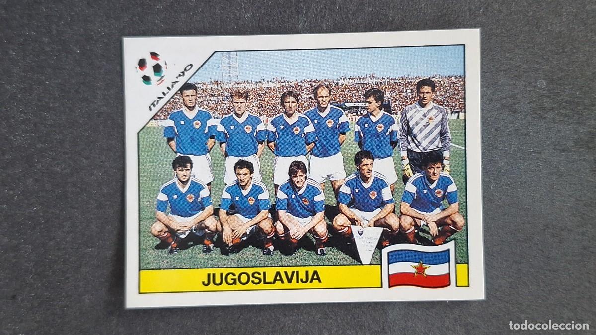 Cromos de F&uacute;tbol: L3 EQUIPO SELECCION YUGOSLAVIA 270 MUNDIAL ITALIA 90 1990 PANINI NUNCA PEGADO SIN PEGAR