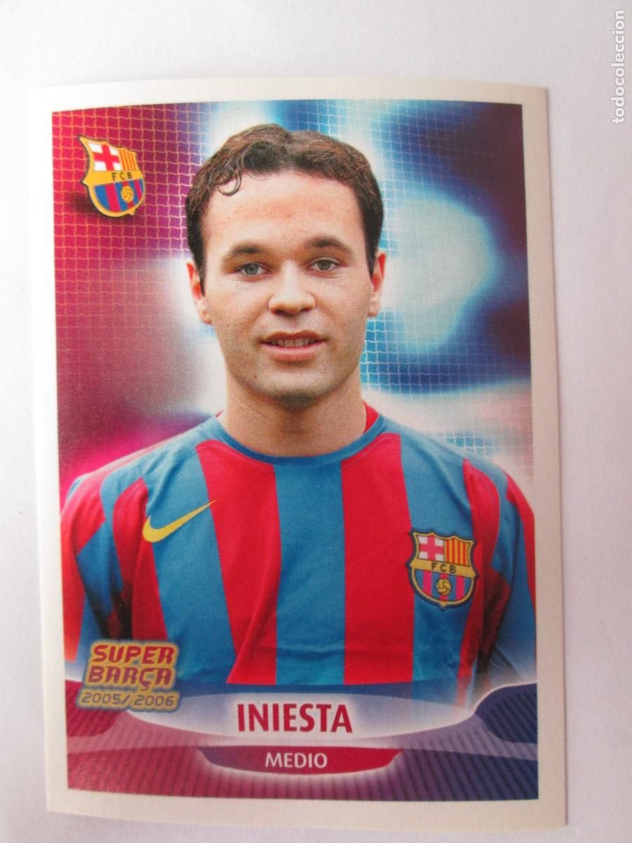 Cromos de F&uacute;tbol: #55 INIESTA BARCELONA 05 06 SUPER BAR&Ccedil;A 2005 2006 PANINI CROMO SIN PEGAR