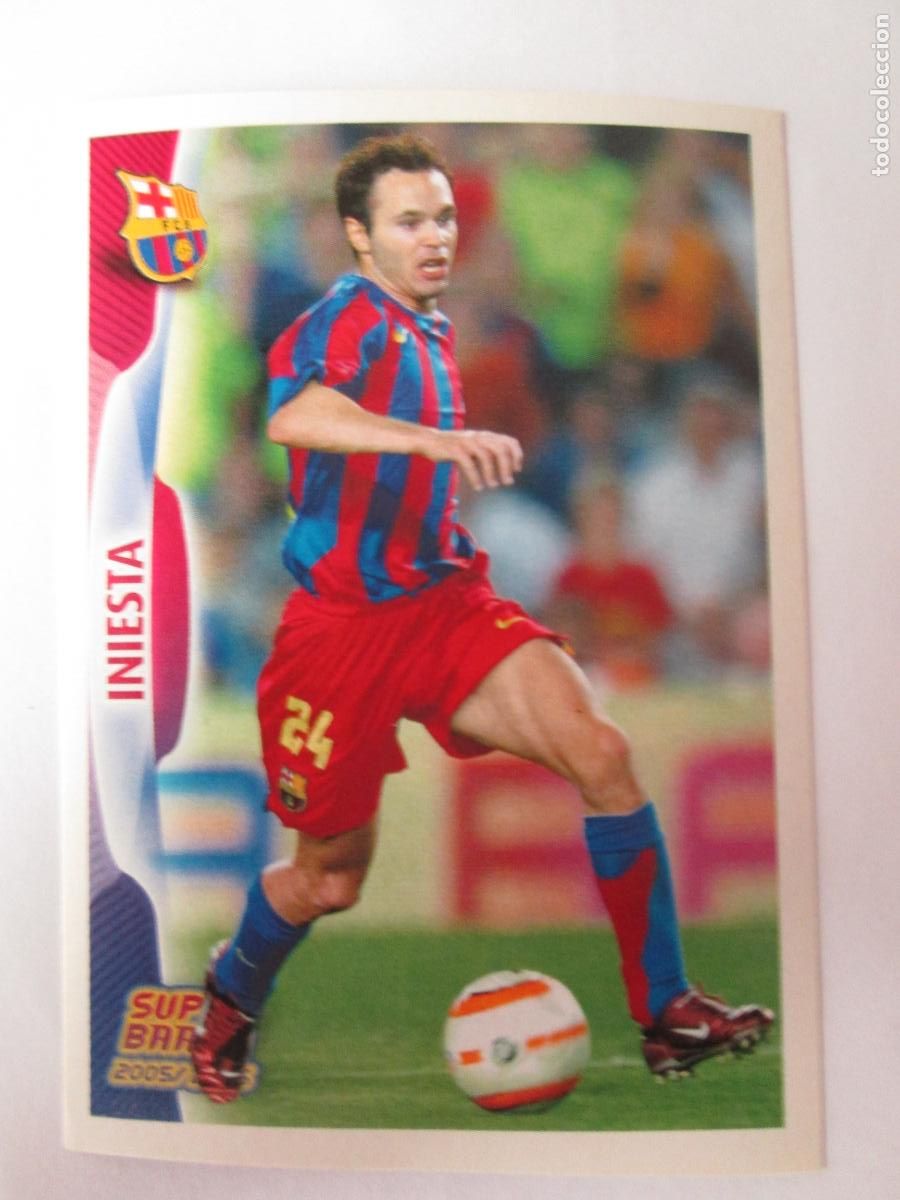 Cromos de F&uacute;tbol: #56 INIESTA BARCELONA 05 06 SUPER BAR&Ccedil;A 2005 2006 PANINI CROMO SIN PEGAR