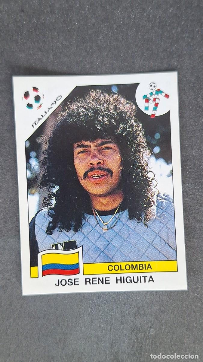 Cromos de F&uacute;tbol: L3 JOSE RENE HIGUITA SELECCION COLOMBIA 287 MUNDIAL ITALIA 90 1990 PANINI NUNCA PEGADO SIN PEGAR