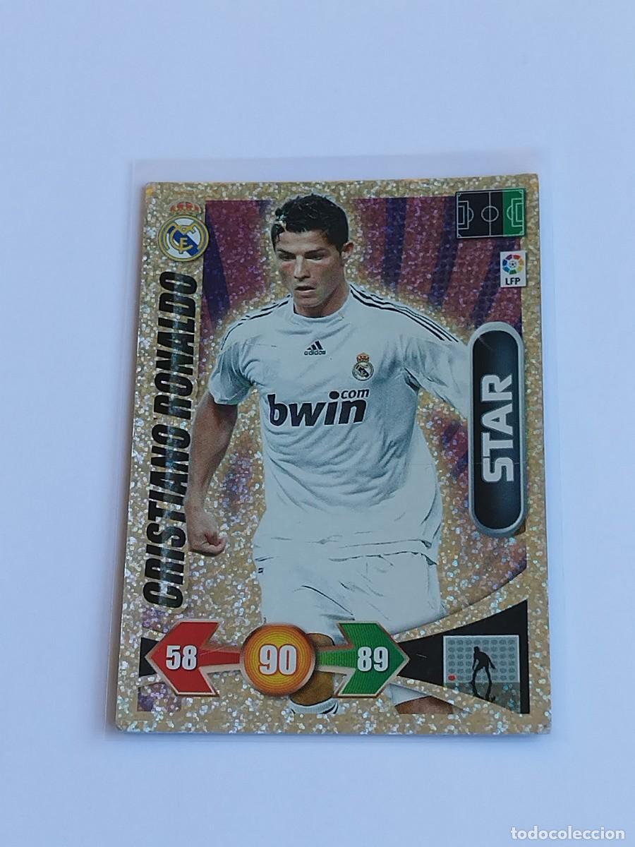 Cromos de F&uacute;tbol: CRISTIANO RONALDO STAR BRILLANTINA GRUESA - REAL MADRID ADRENALYN XL LA LIGA 2009 2010 PANINI 09 10