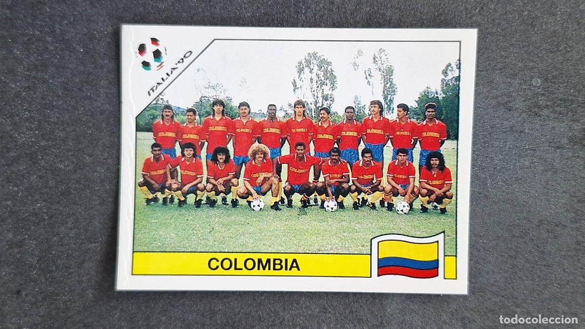 Cromos de F&uacute;tbol: L3 EQUIPO SELECCION COLOMBIA 289 MUNDIAL ITALIA 90 1990 PANINI NUNCA PEGADO SIN PEGAR