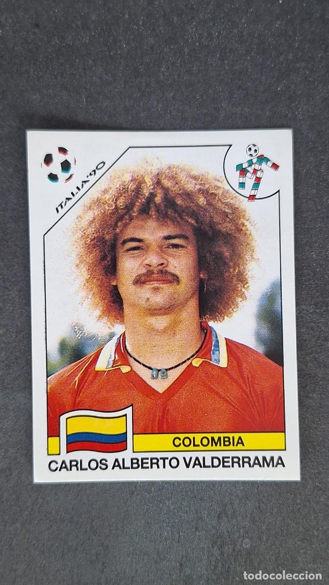 Cromos de F&uacute;tbol: L3 CARLOS A. VALDERRAMA SELECCION COLOMBIA 300 MUNDIAL ITALIA 90 1990 PANINI NUNCA PEGADO SIN PEGAR