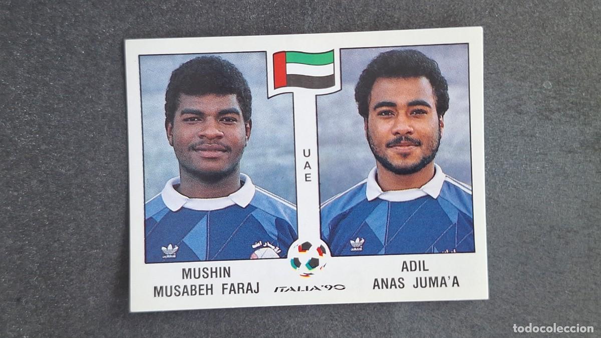 Cromos de F&uacute;tbol: L3 FARAJ - JUMA'A SELECCION EMIRATOS ARABES 307 MUNDIAL ITALIA 90 1990 PANINI NUNCA PEGADO SIN PEGAR