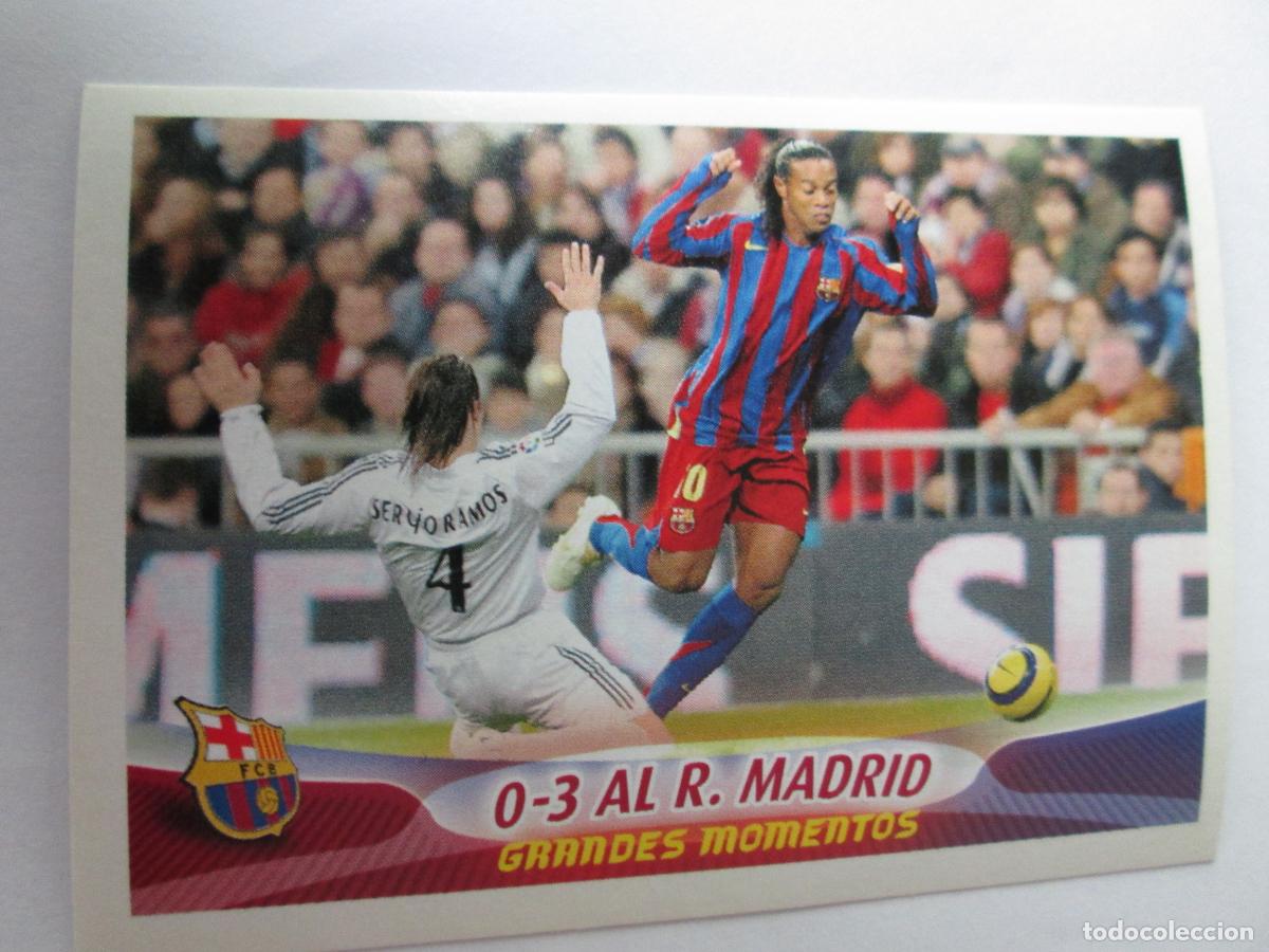 Cromos de F&uacute;tbol: #81 0-3 AL REAL MADRID 2005 2006 SUPER BAR&Ccedil;A 05 06 GRANDES MOMENTOS PANINI CROMO SIN PEGAR