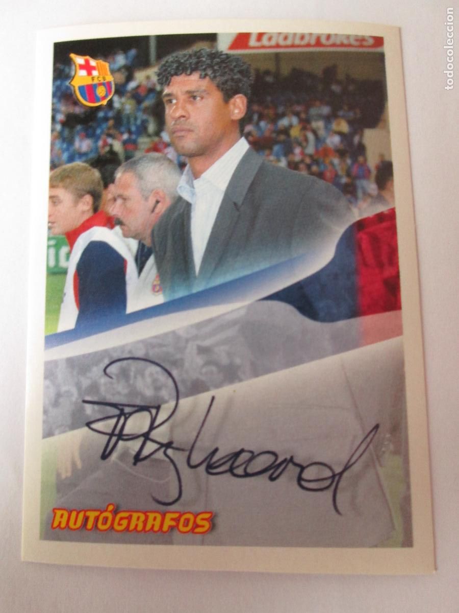 Cromos de F&uacute;tbol: #91 RIJKAARD 2005 2006 SUPER BAR&Ccedil;A 05 06 AUT&Oacute;GRAFOS PANINI CROMO SIN PEGAR
