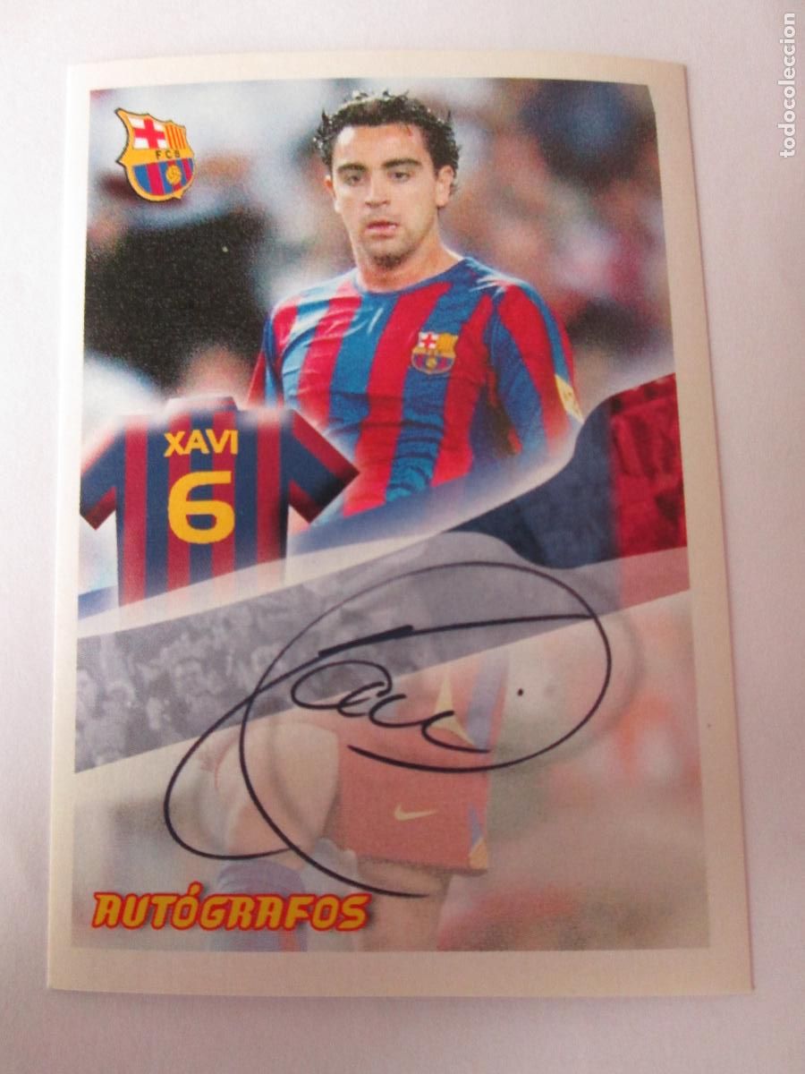 Cromos de F&uacute;tbol: #97 XAVI 2005 2006 SUPER BAR&Ccedil;A 05 06 AUT&Oacute;GRAFOS PANINI CROMO SIN PEGAR