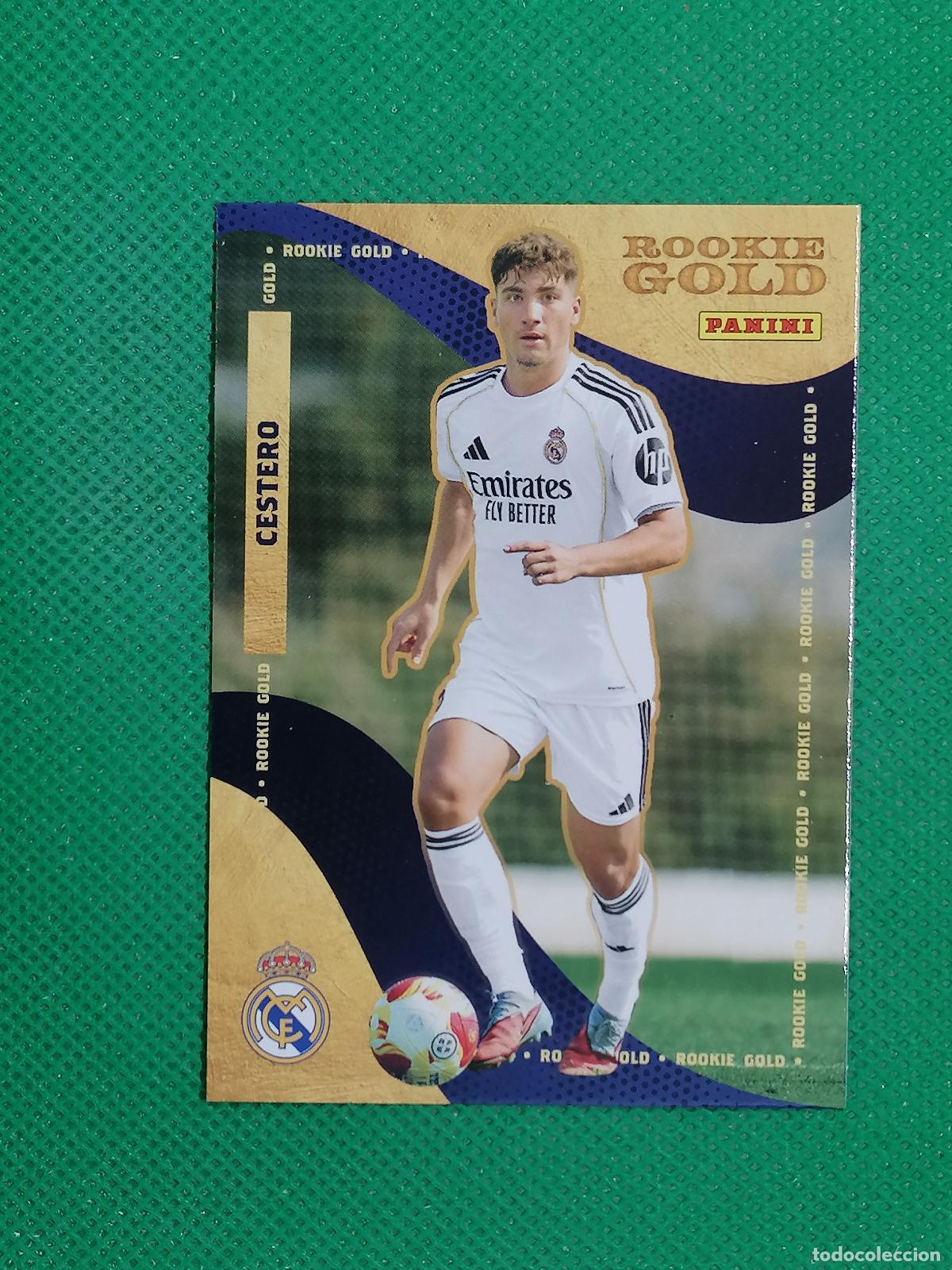 Cromos de F&uacute;tbol: 58 CESTERO ROOKIE GOLD ⚽ PANINI CLUB REAL MADRID CARD 25 26 2025 2026 ⚽