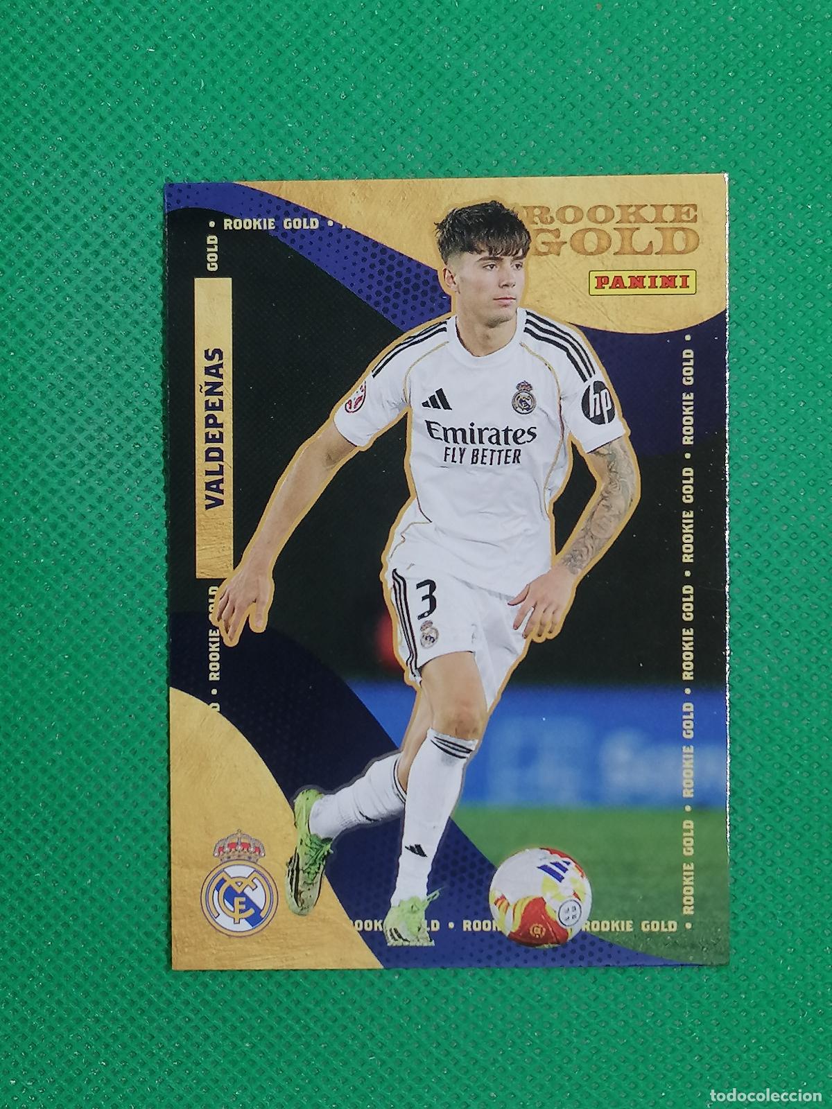 Cromos de F&uacute;tbol: 57 VALDEPE&Ntilde;AS ROOKIE GOLD ⚽ PANINI CLUB REAL MADRID CARD 25 26 2025 2026 ⚽